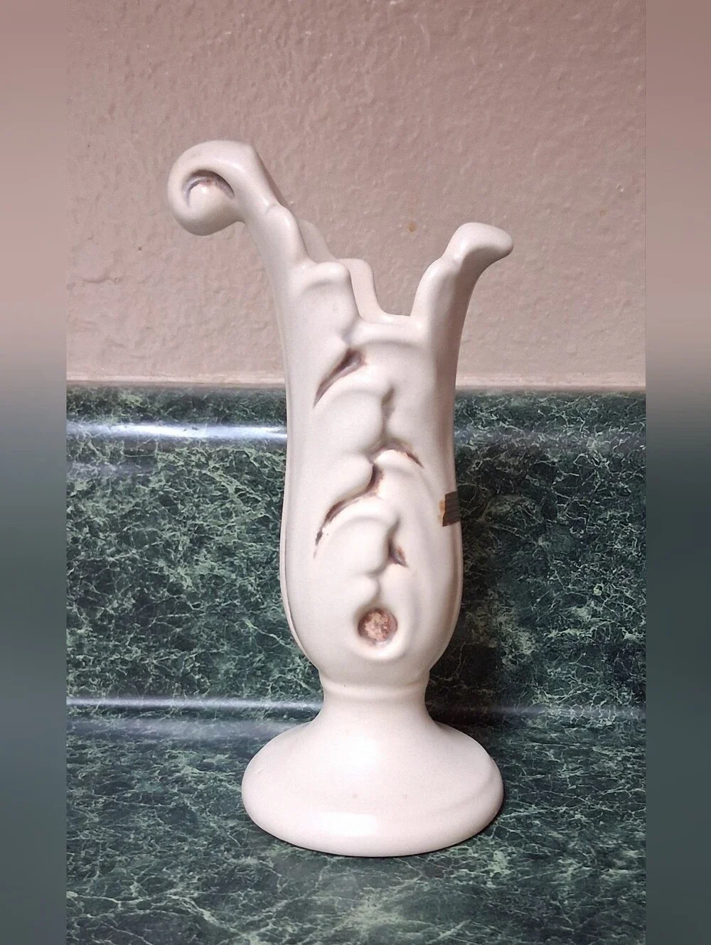 Vintage Red Wing Art Pottery Ivory And Brown 1940s 6